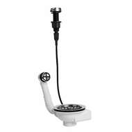 Sink outlet 115 6/4", remote handle, overflow