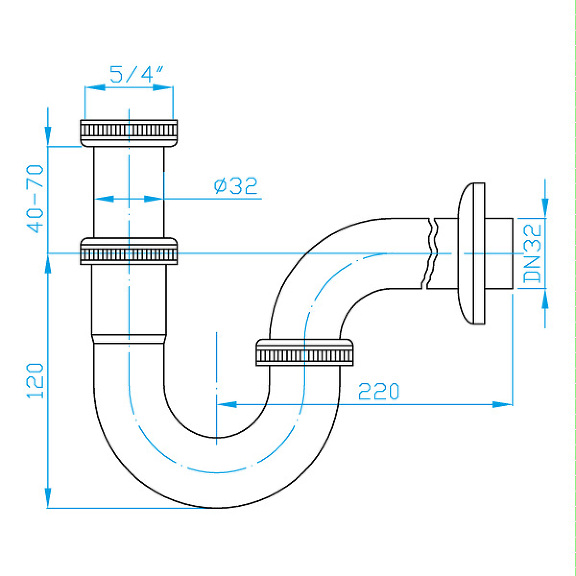 View Trap 5/4" pipe, metal