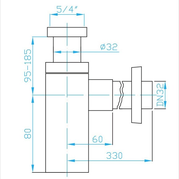 View Trap 5/4" square, metal