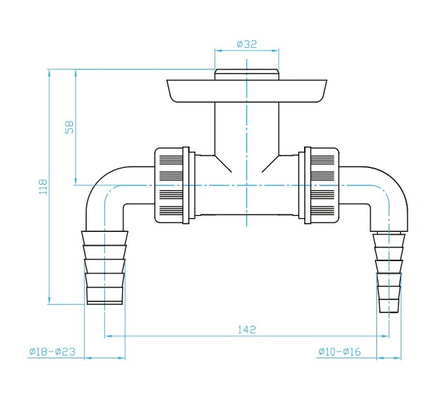 Prohlédnout T přípojka do odpadu DN32 s klapkami