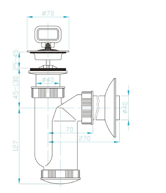 Prohlédnout Sifon umyvadlový nerezová miska, zátka