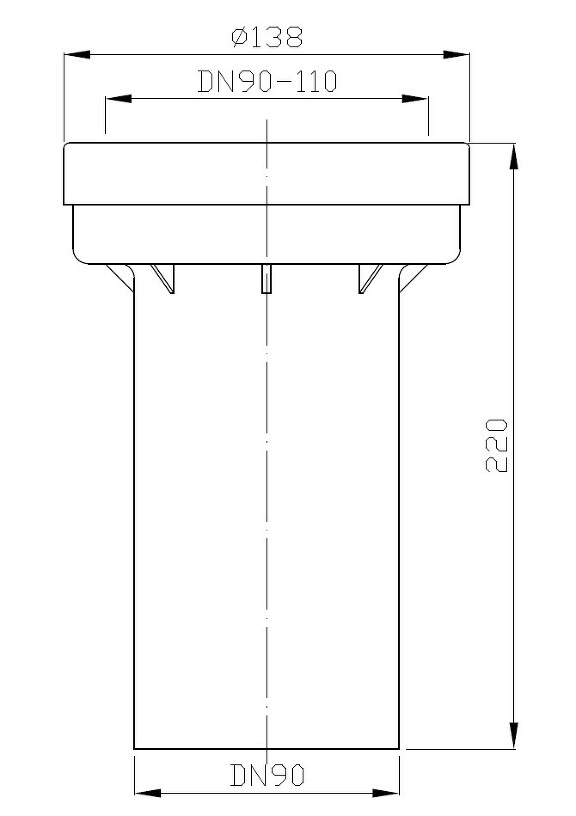 Prohlédnout WC dopojení - přímé 200 DN 90