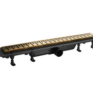 Plastový odtokový žlab s nerezovými hranami design 8