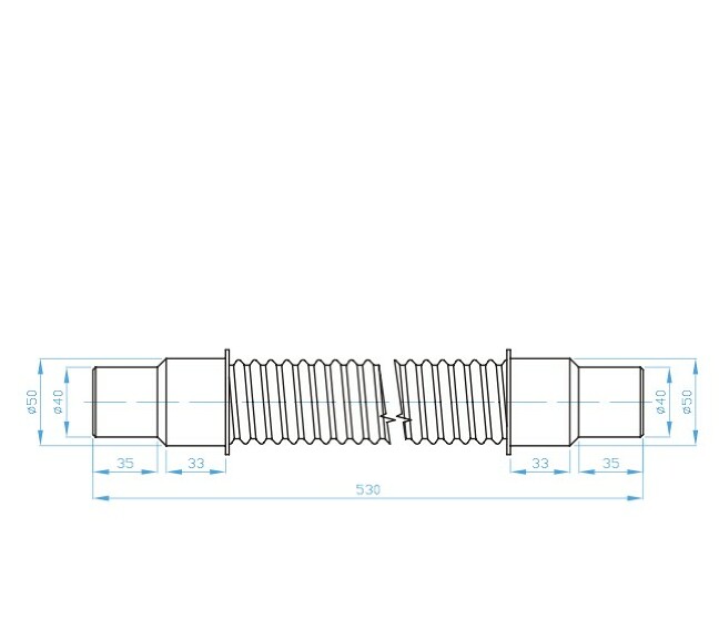 Prohlédnout Výtoková sifonová flexibilní trubice DN40x50/40, přímá