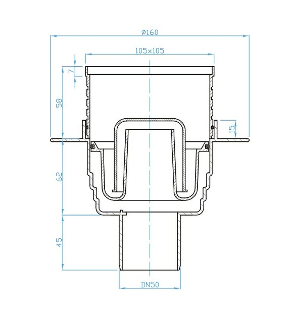 Prohlédnout Podlahová vpust přímá 50, zlatá