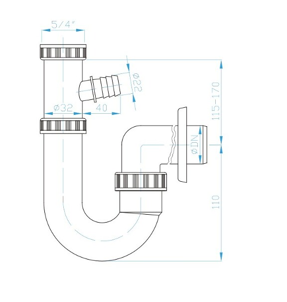 Prohlédnout U Sifon 5/4", pračkový vývod