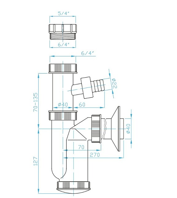 Prohlédnout Sifon 5/4"