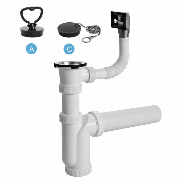 Prohlédnout Sifon dřezový univerzální přepad