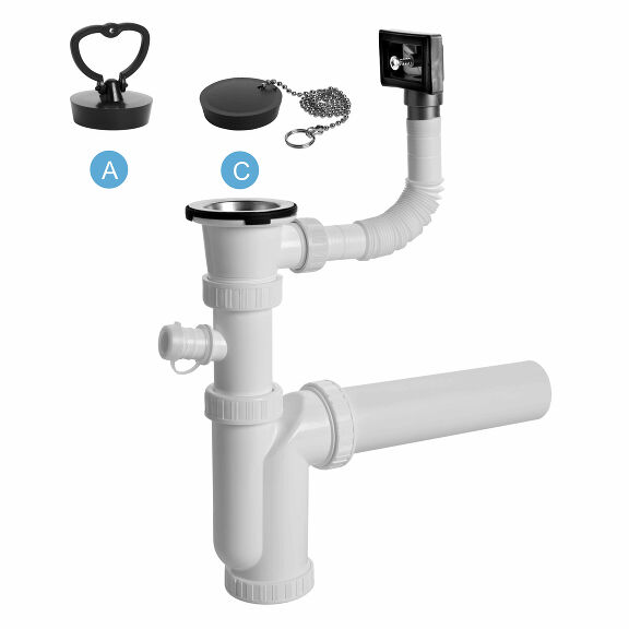 Prohlédnout Sifon dřezový pračkový vývod, univerzální přepad