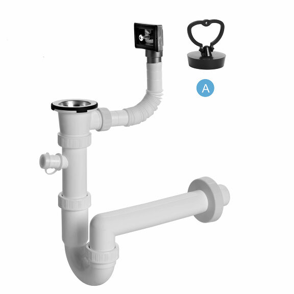 Prohlédnout U sifon dřezový pračkový vývod, přepad