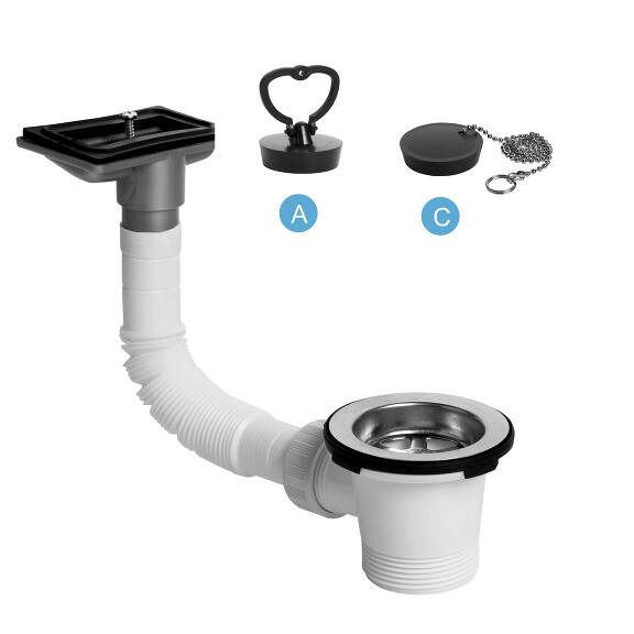 Prohlédnout Dřezový výtokový ventil 6/4" horní odtok, zátka