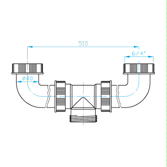 Prohlédnout Dvoudřezový odtok 6/4"