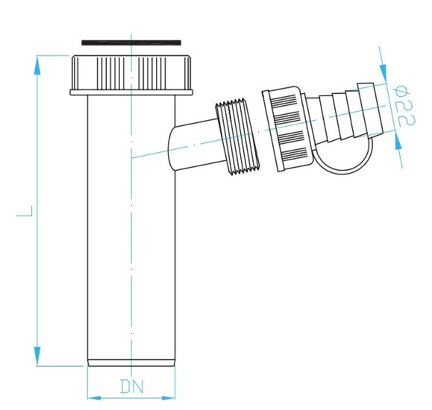 View Outlet pipe, nut, washing machine outlet
