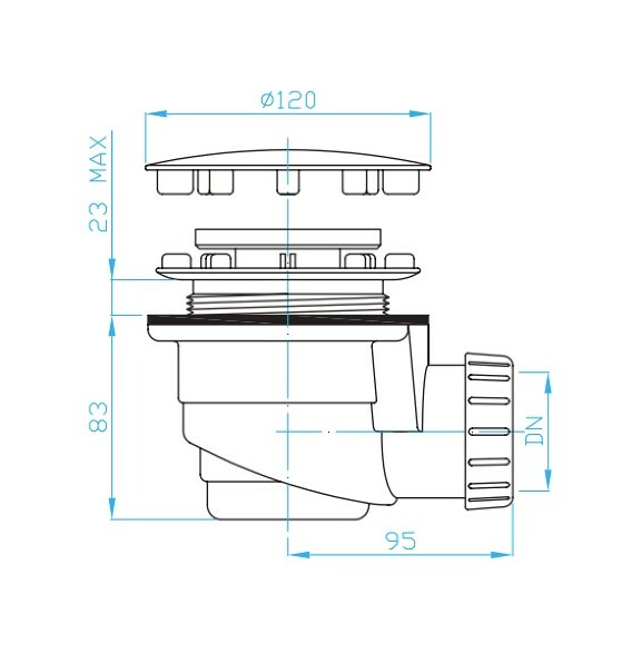 View Shower tray siphon 90, inox