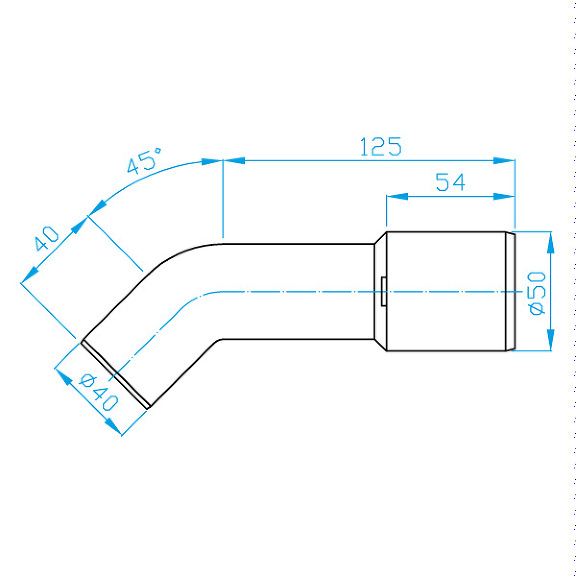 Prohlédnout Koleno 45° x 40/50