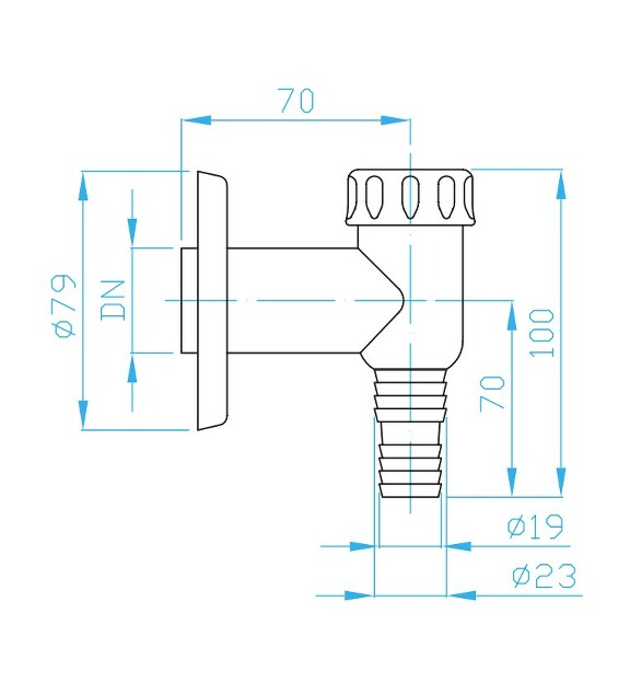 View External washing machine trap white