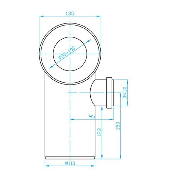 Prohlédnout WC dopojení koleno 90° s přípojkou, pravé