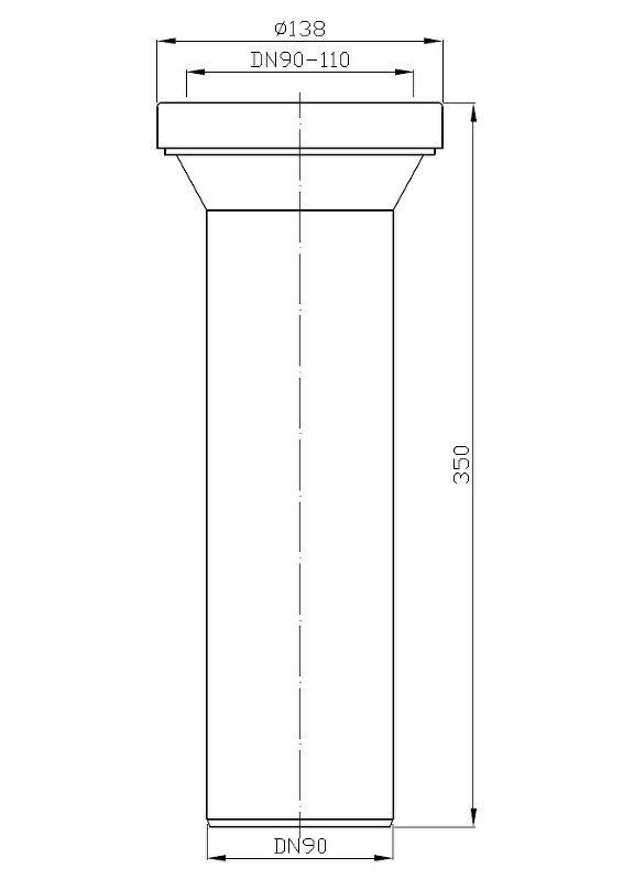 Prohlédnout WC dopojení - přímé 350 DN 90