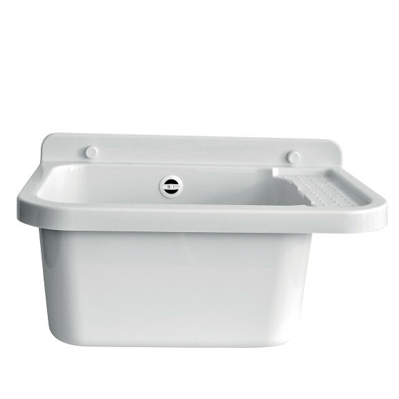 View Plastic washbasin, waste outlet, trap, installation kit