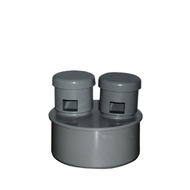 Double ventilation heads 110 with shutter