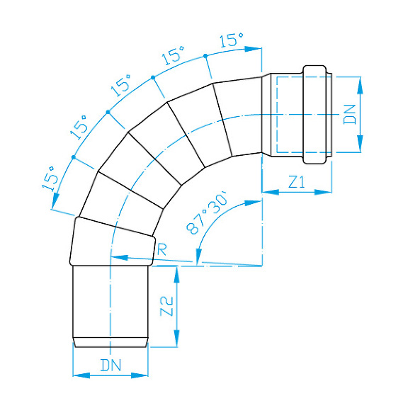 View Segment angle pipe
