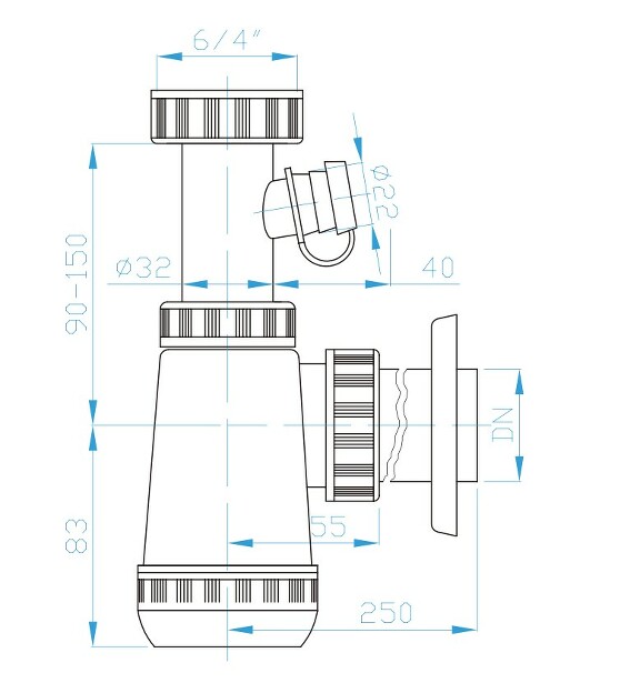 Prohlédnout E Sifon 6/4” pračkový vývod