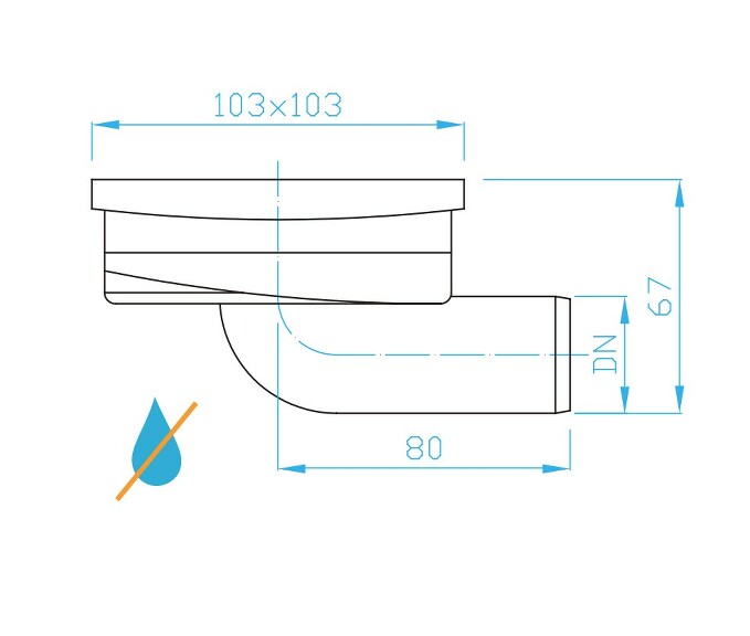 View Horizontal floor drain - Inox 40, combi